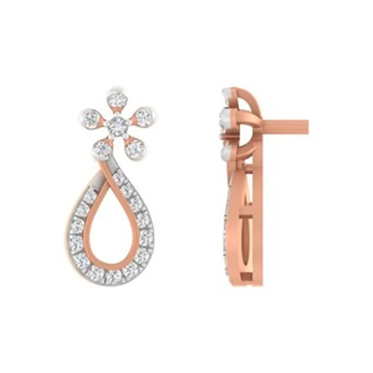 Round Diamond Earring 