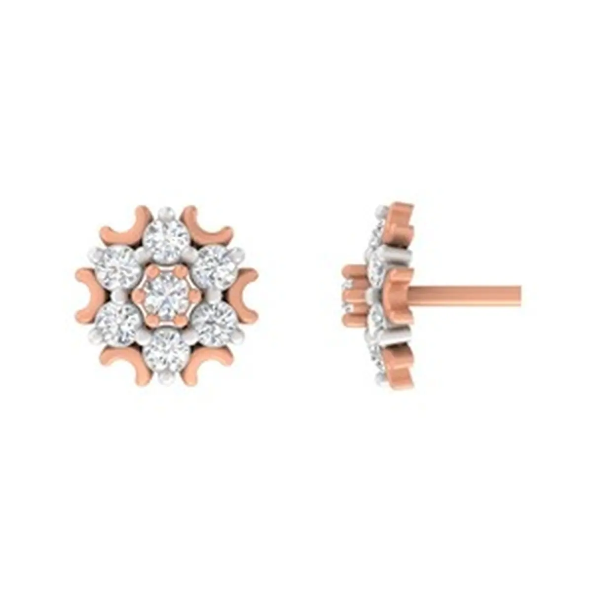 Round Diamond Earring 