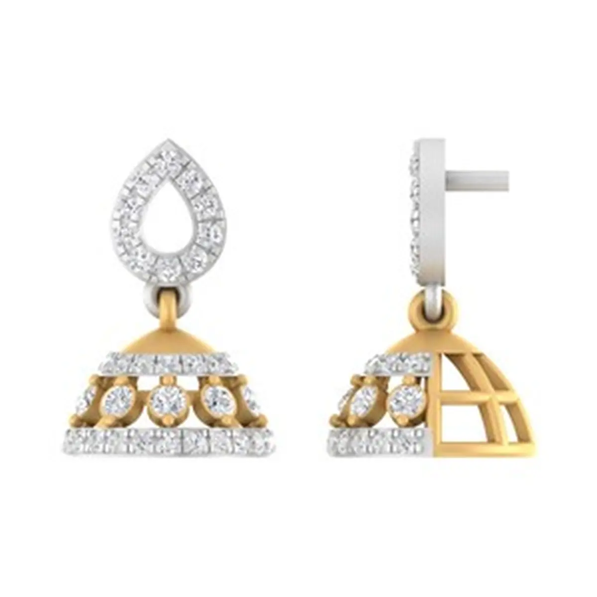Round Diamond Hanging Earring 
