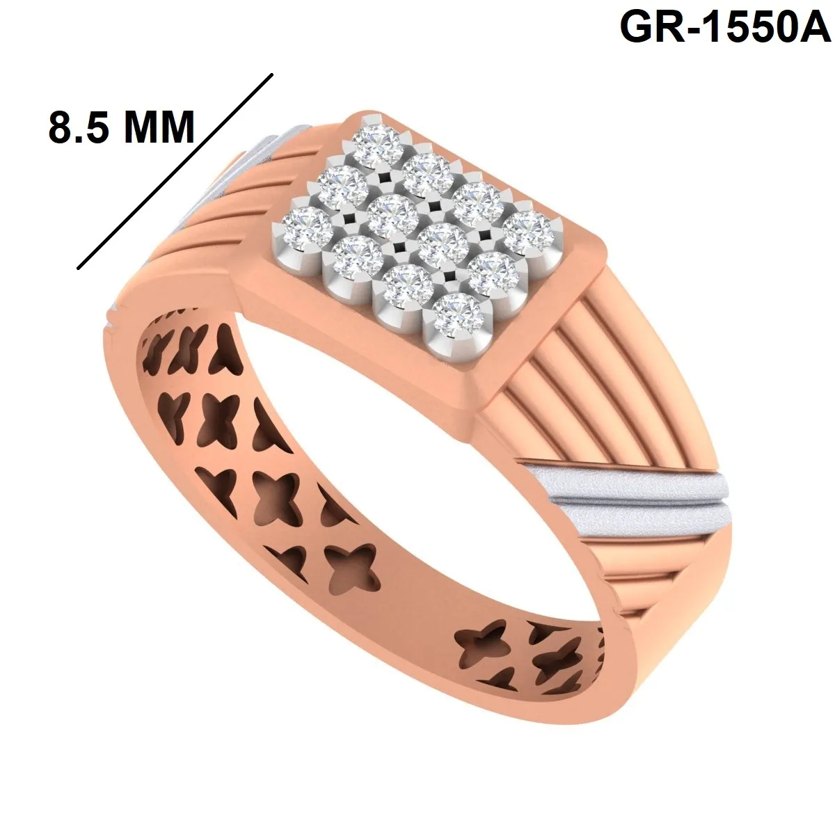 Round Diamond Gents Ring 