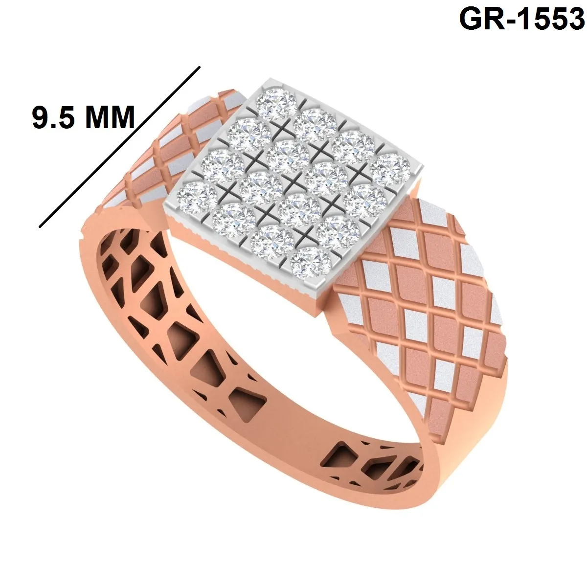 Round Diamond Gents Ring 
