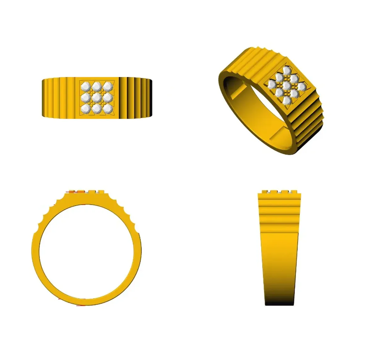 Round Diamond  Band 