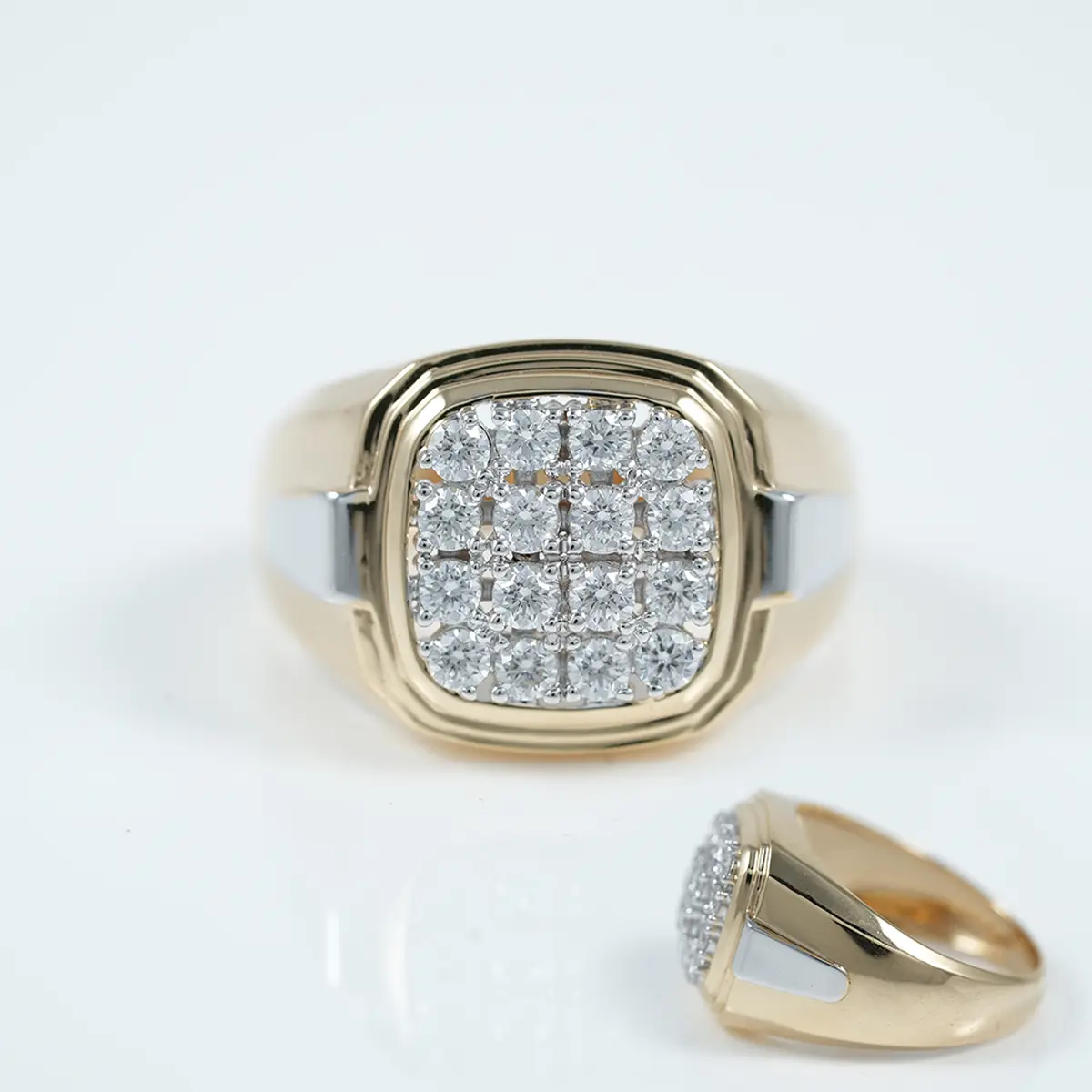 Round Diamond Gents Ring 