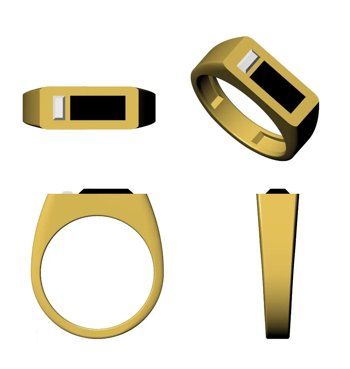 Baguette Diamond & Colour Stone Baguette Fashion Band 
