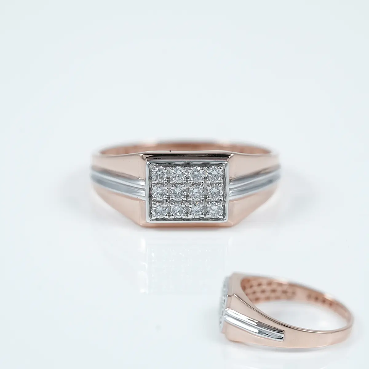 Round Diamond Gents Ring 