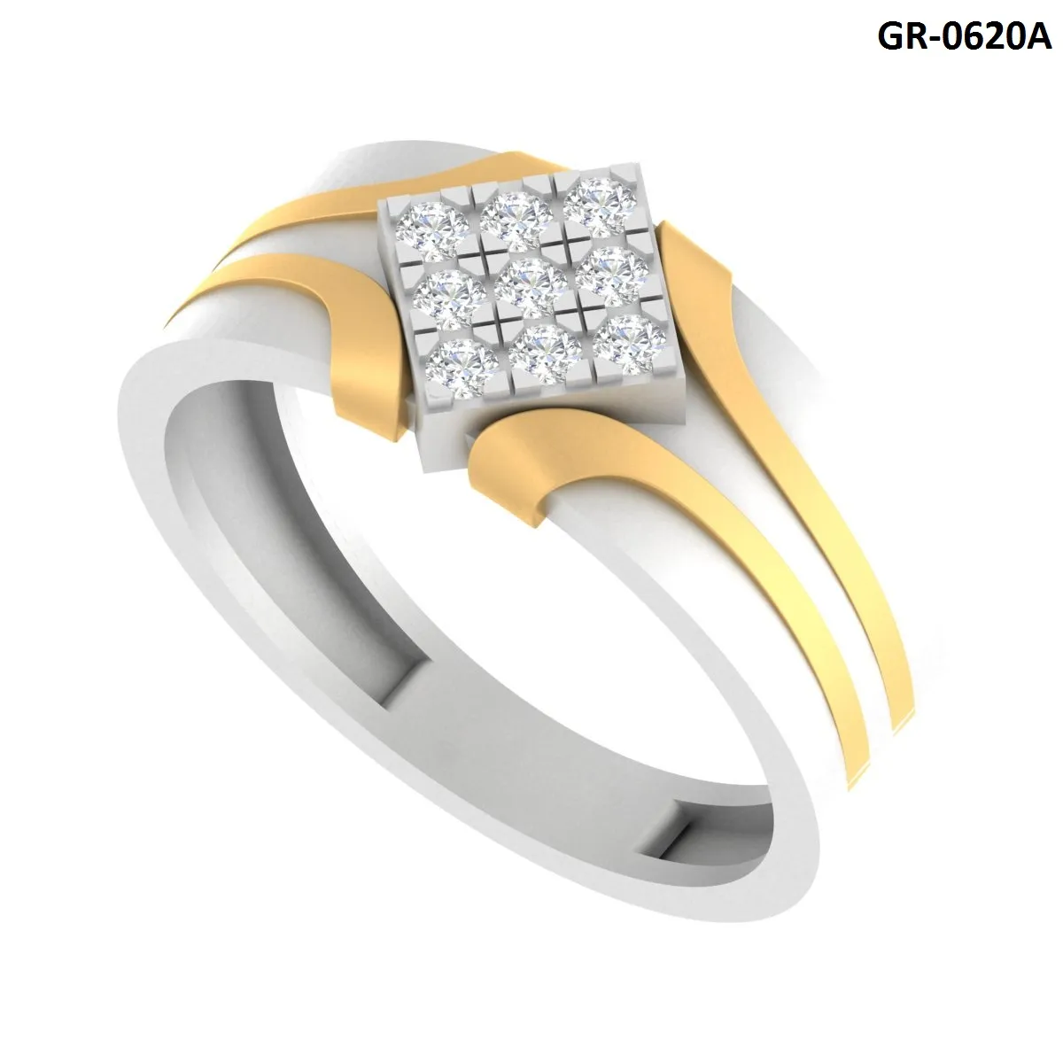 Round Diamond Gents Ring 