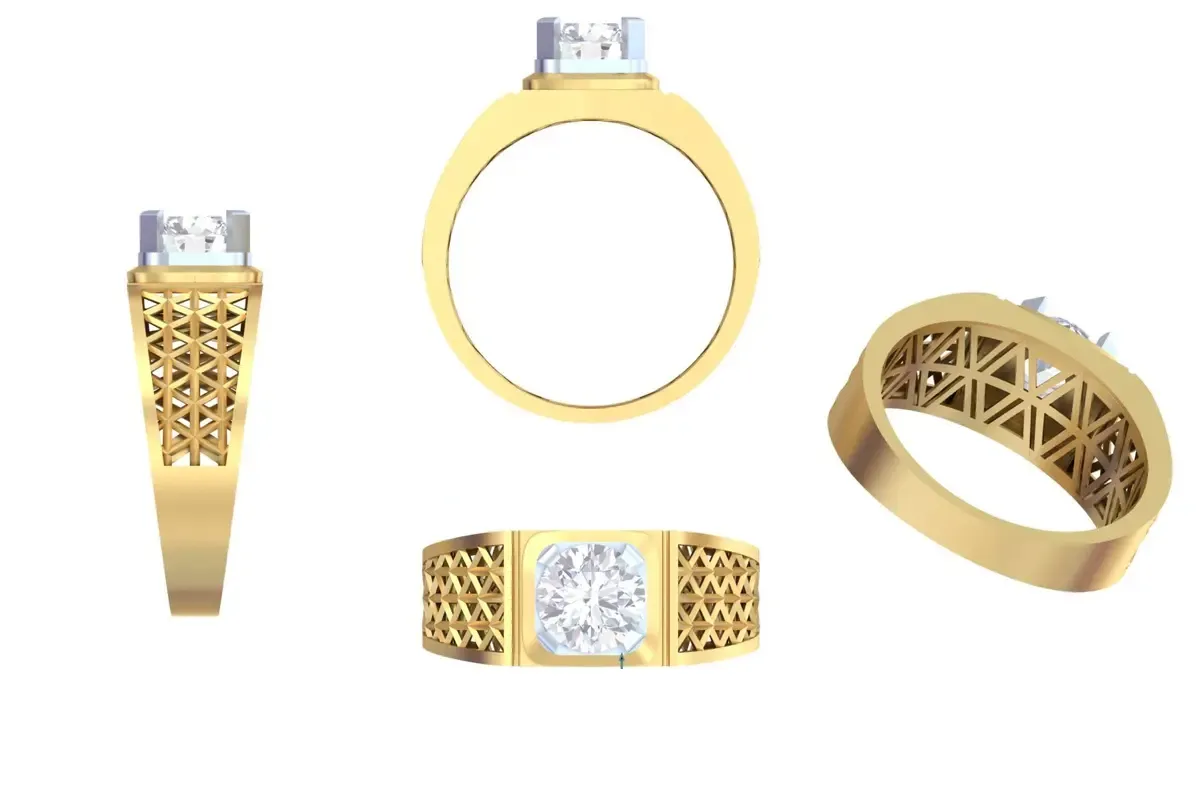 Round Diamond Solitaire Band 