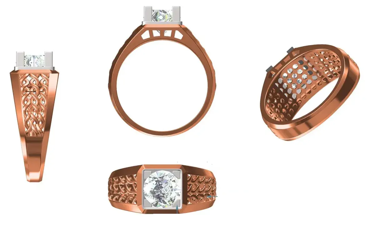 Round Diamond Solitaire Band 