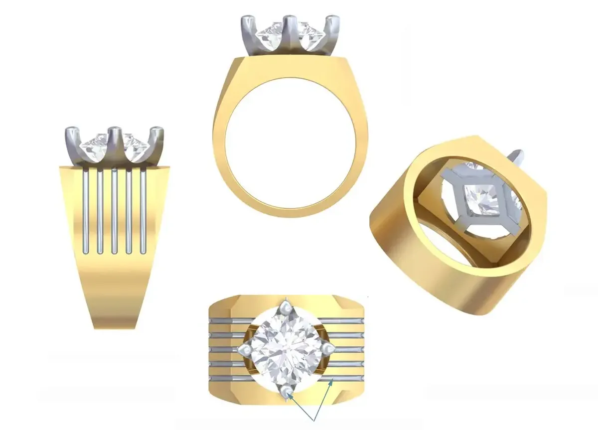Round Diamond Solitaire Band 