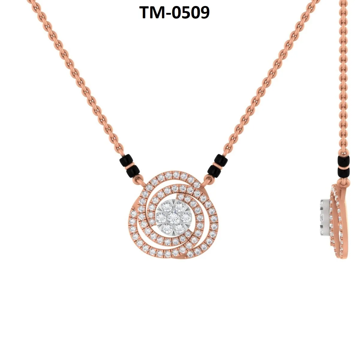 Round Diamond Mangalsutra 