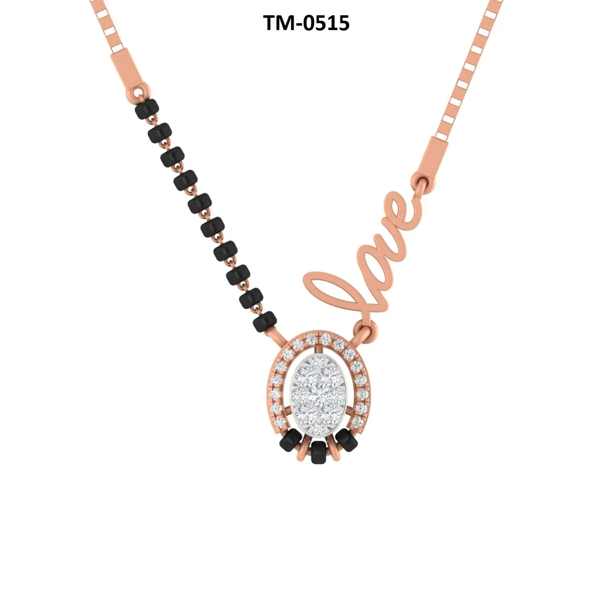 Round Diamond Mangalsutra 