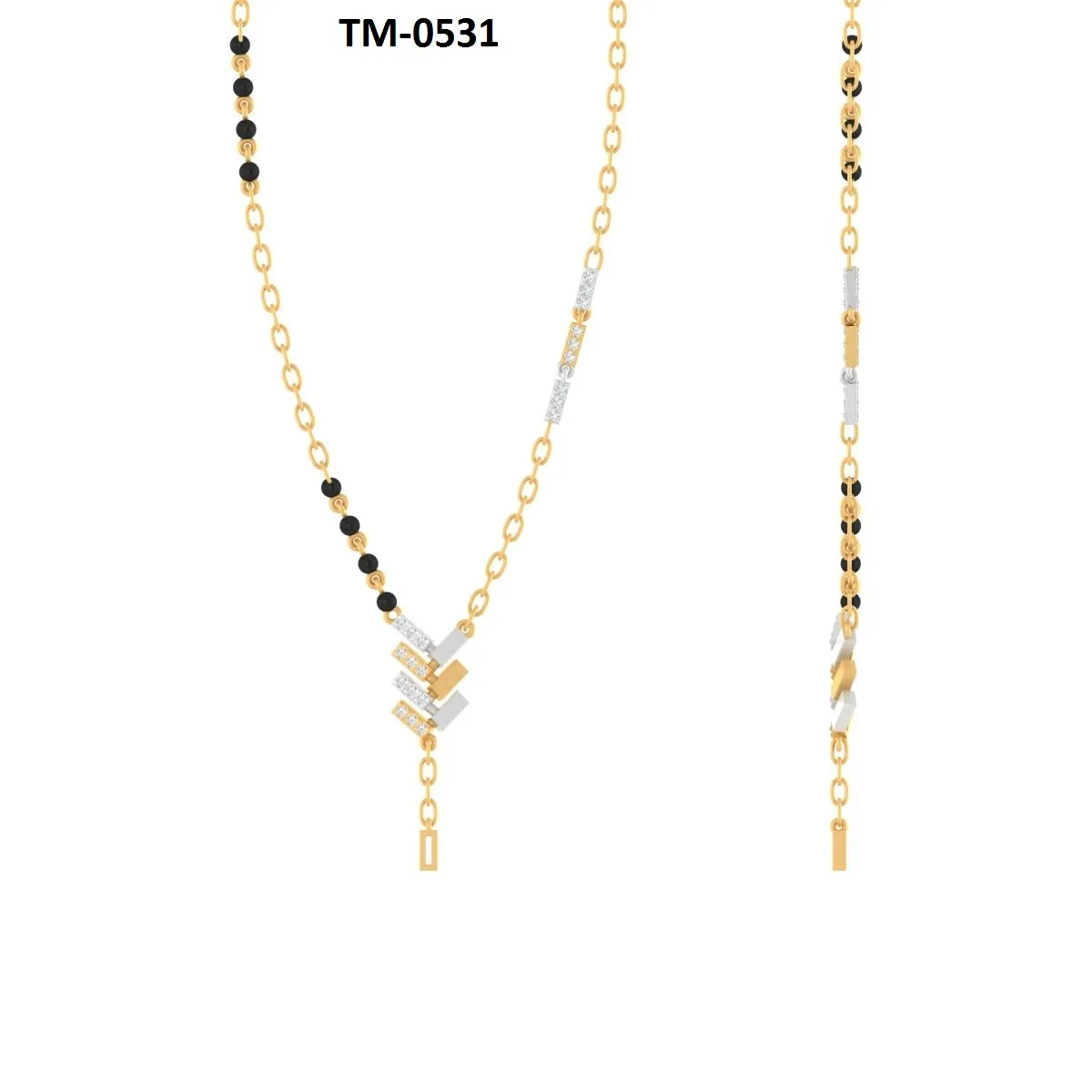 Round Diamond Mangalsutra 