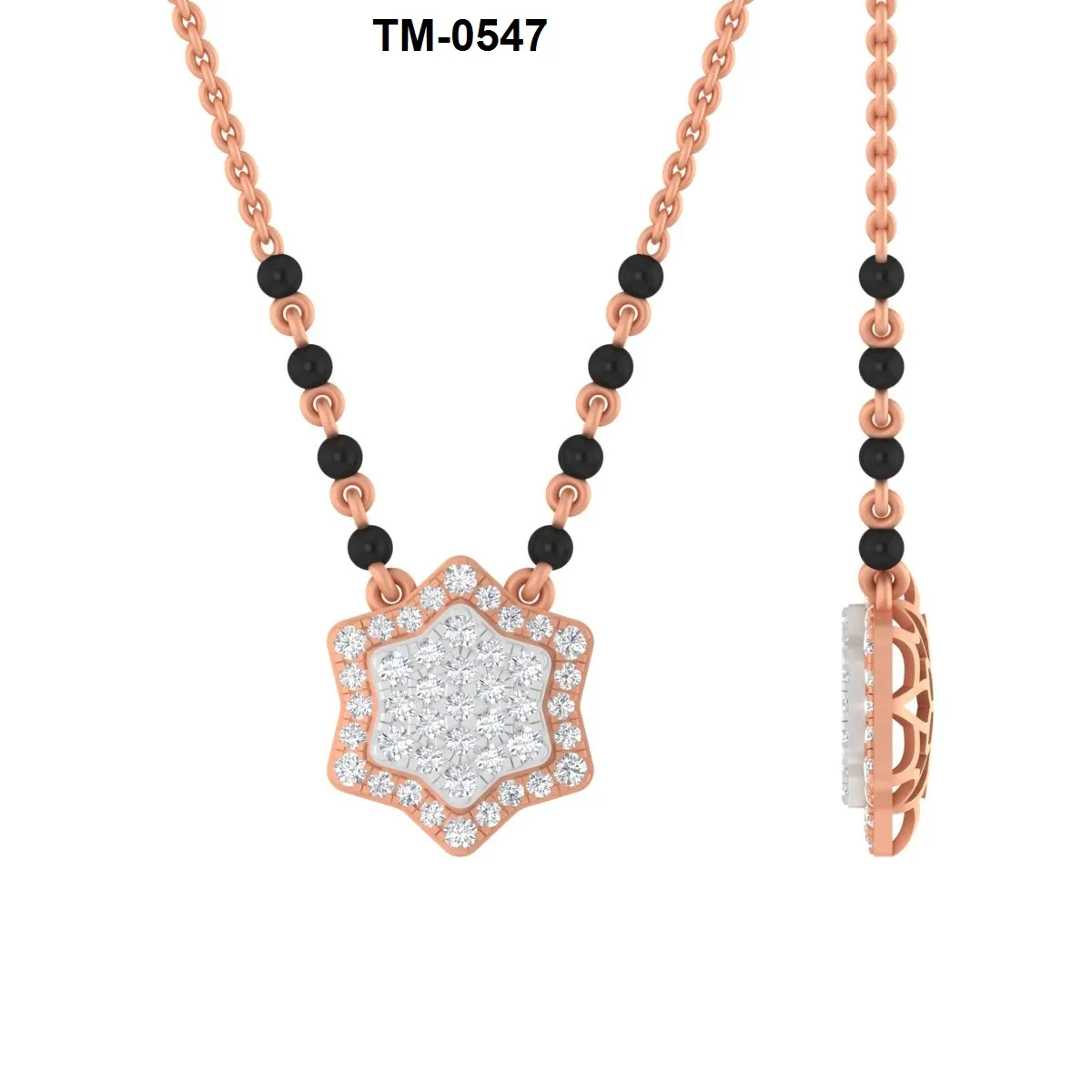 Round Diamond Mangalsutra 