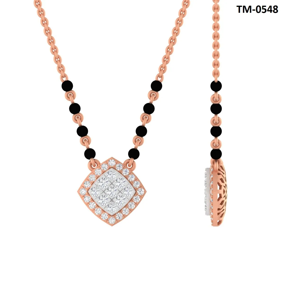 Round Diamond Mangalsutra 