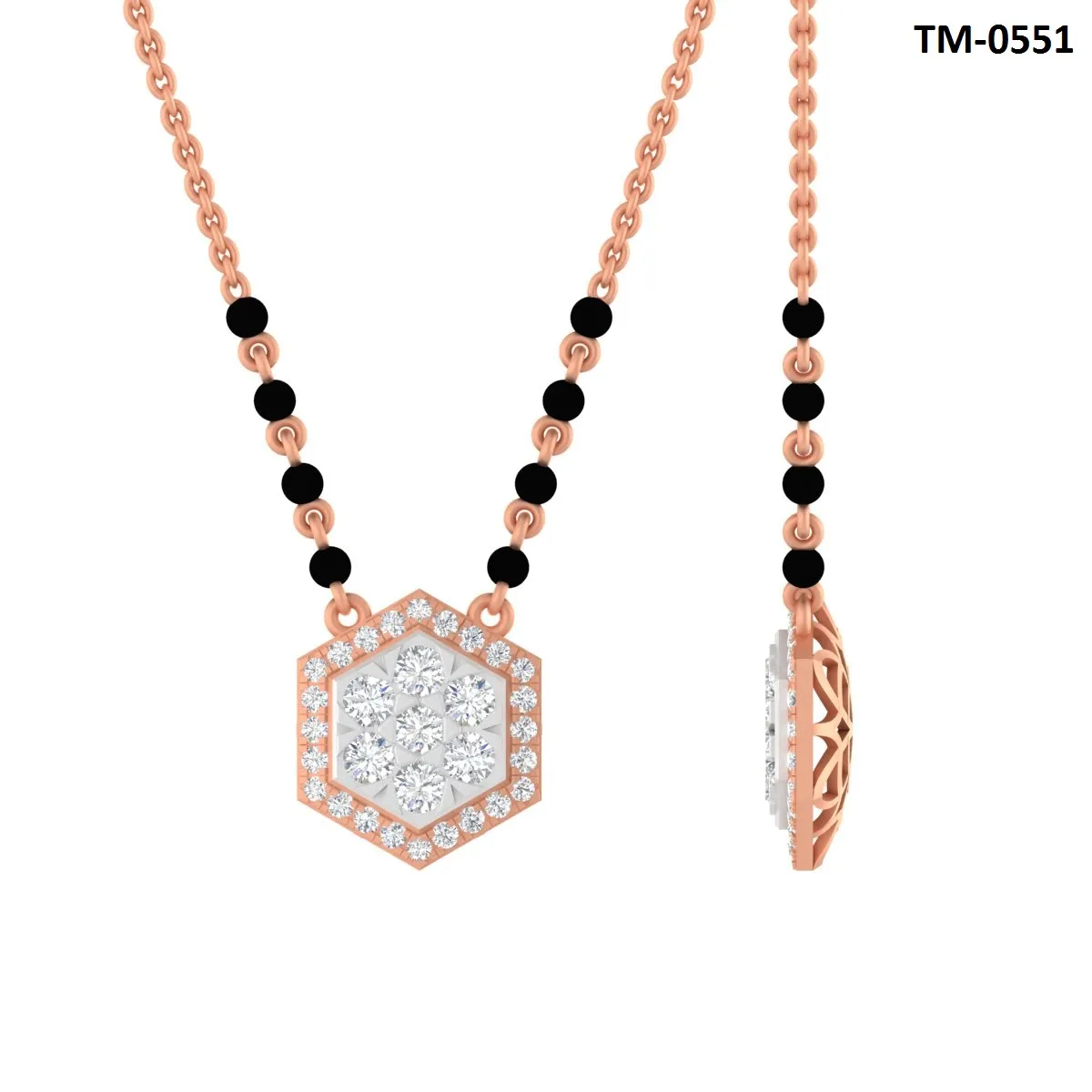 Round Diamond Mangalsutra 