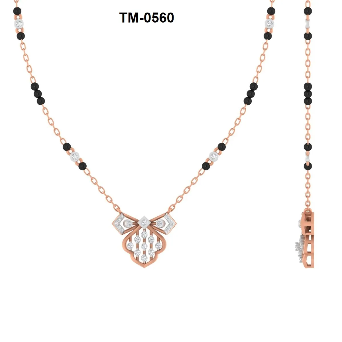 Round Diamond Mangalsutra 