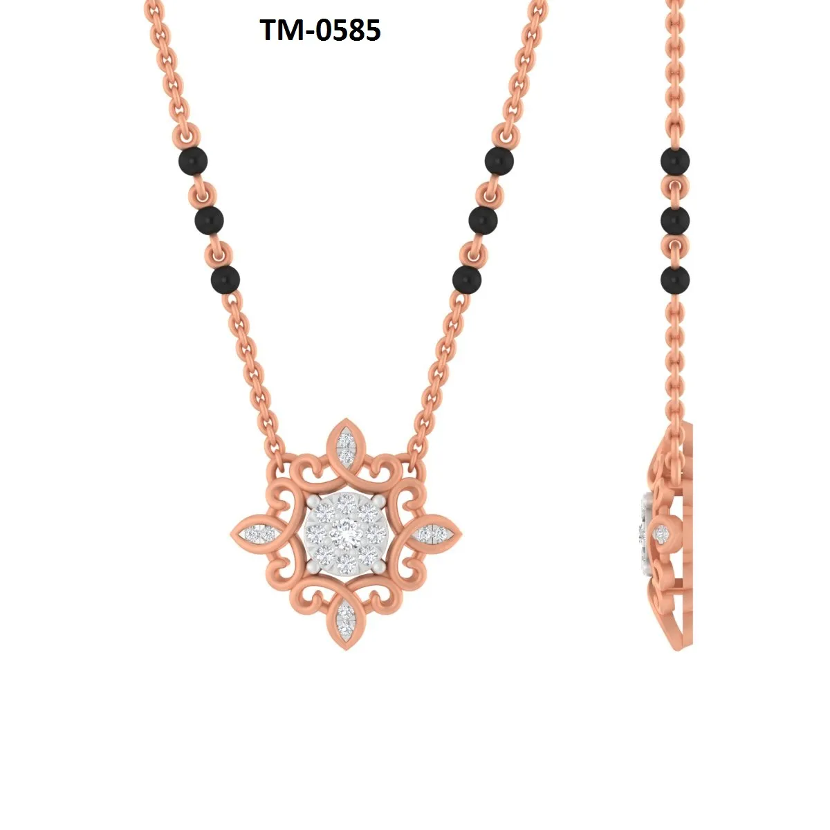 Round Diamond Mangalsutra 