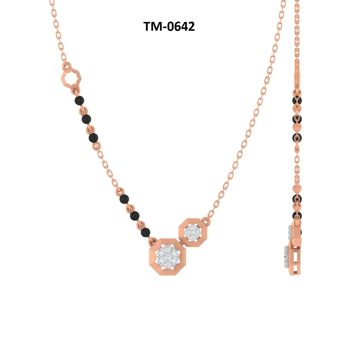Round Diamond Mangalsutra 