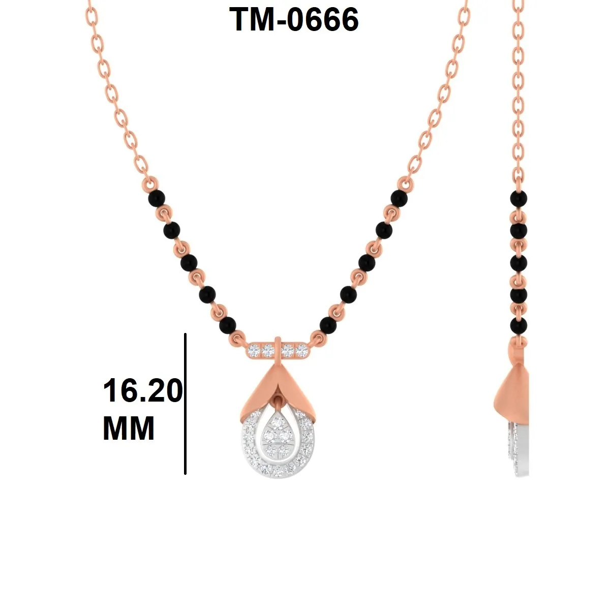 Round Diamond Mangalsutra 
