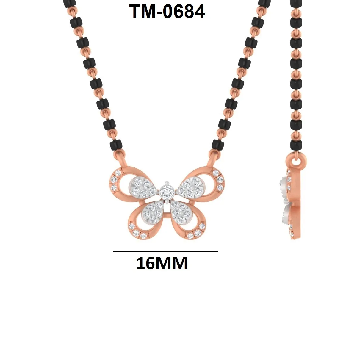 Round Diamond Mangalsutra 