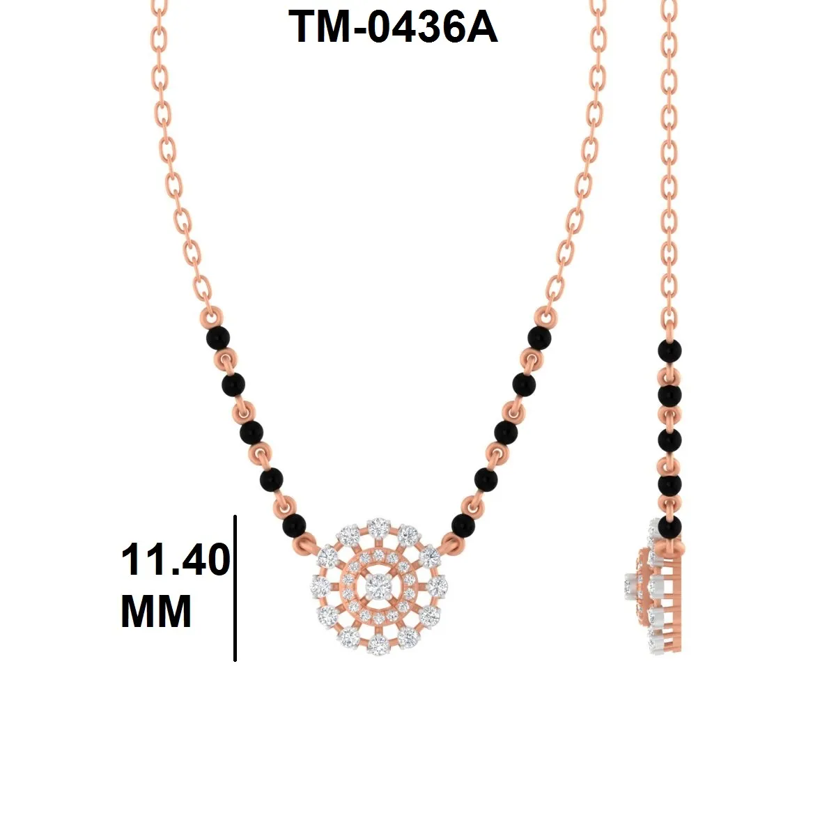 Round Diamond Mangalsutra 