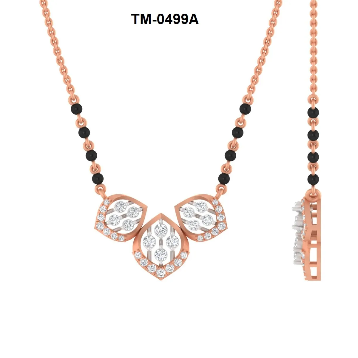 Round Diamond Mangalsutra 