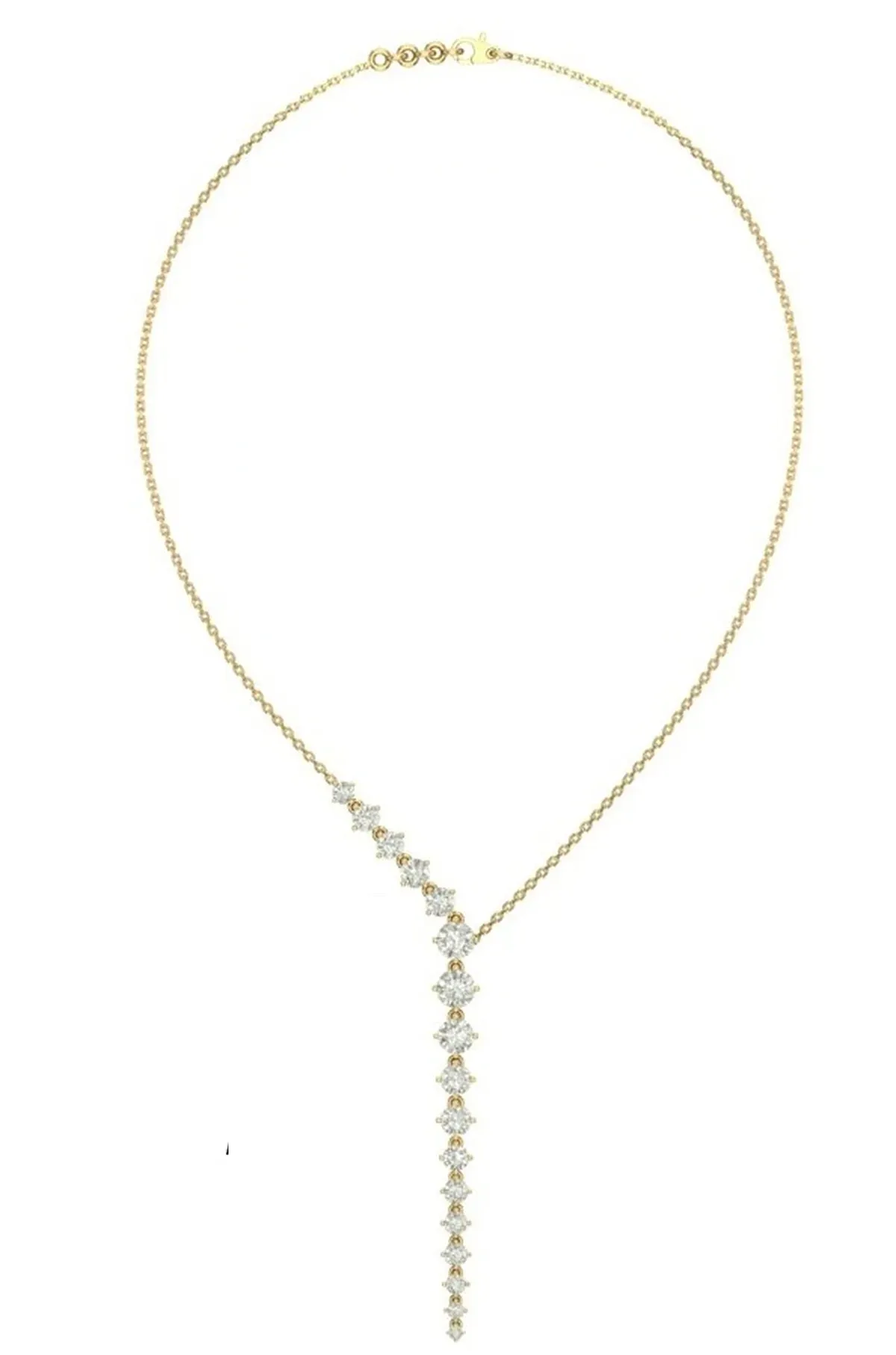 Round Diamond Hanging Necklace 