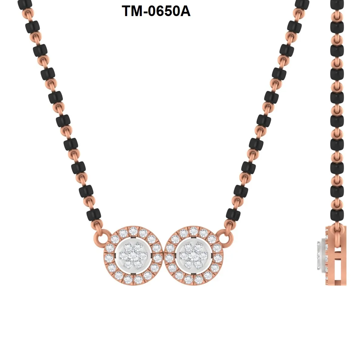 Round Diamond Mangalsutra 