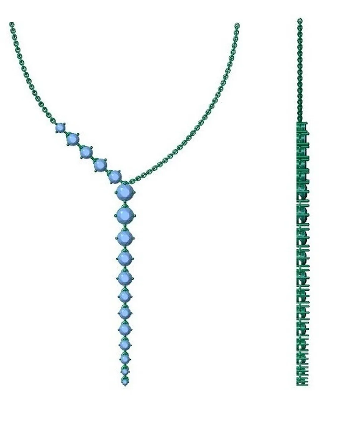 Round Diamond Necklace 
