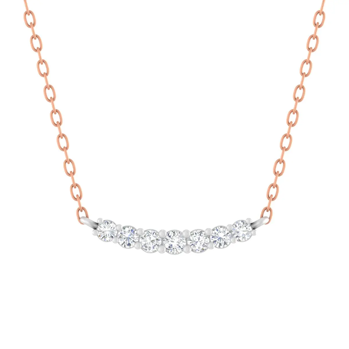 Round Diamond Fashion Necklace 