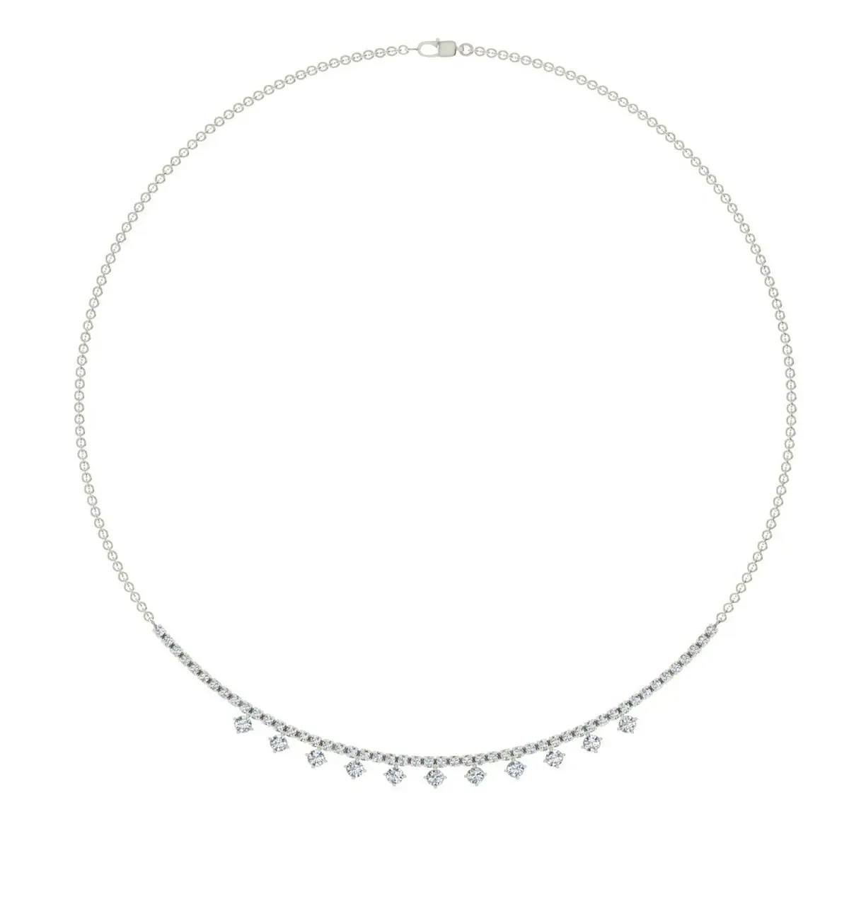 Round Diamond Necklace 