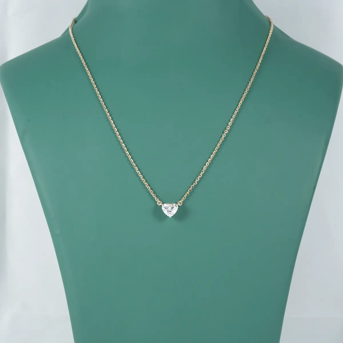 Heart Diamond Solitaire Necklace 