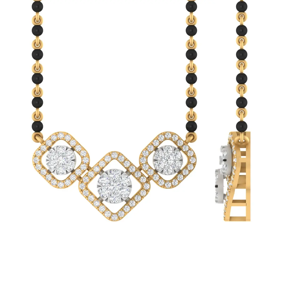 Round Diamond Mangalsutra 