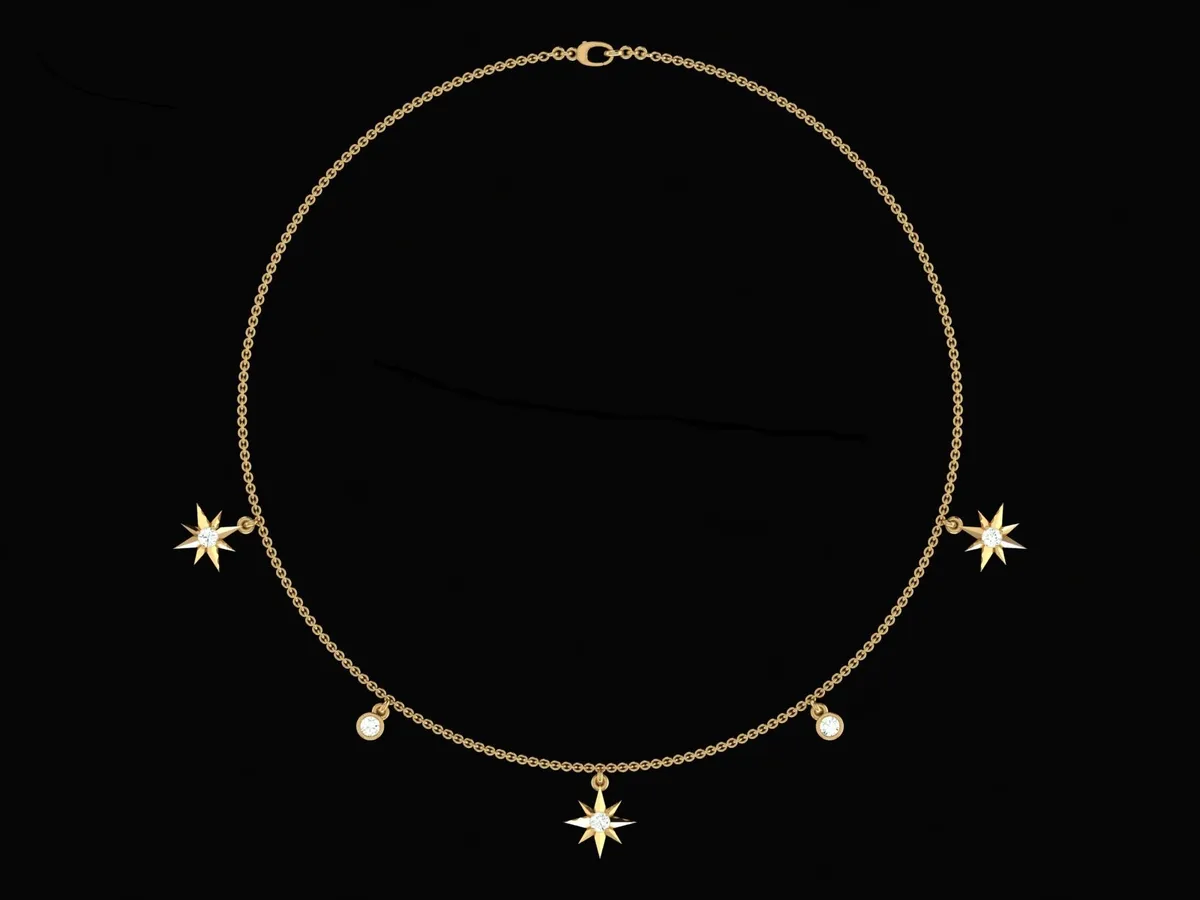 Round Diamond Necklace 