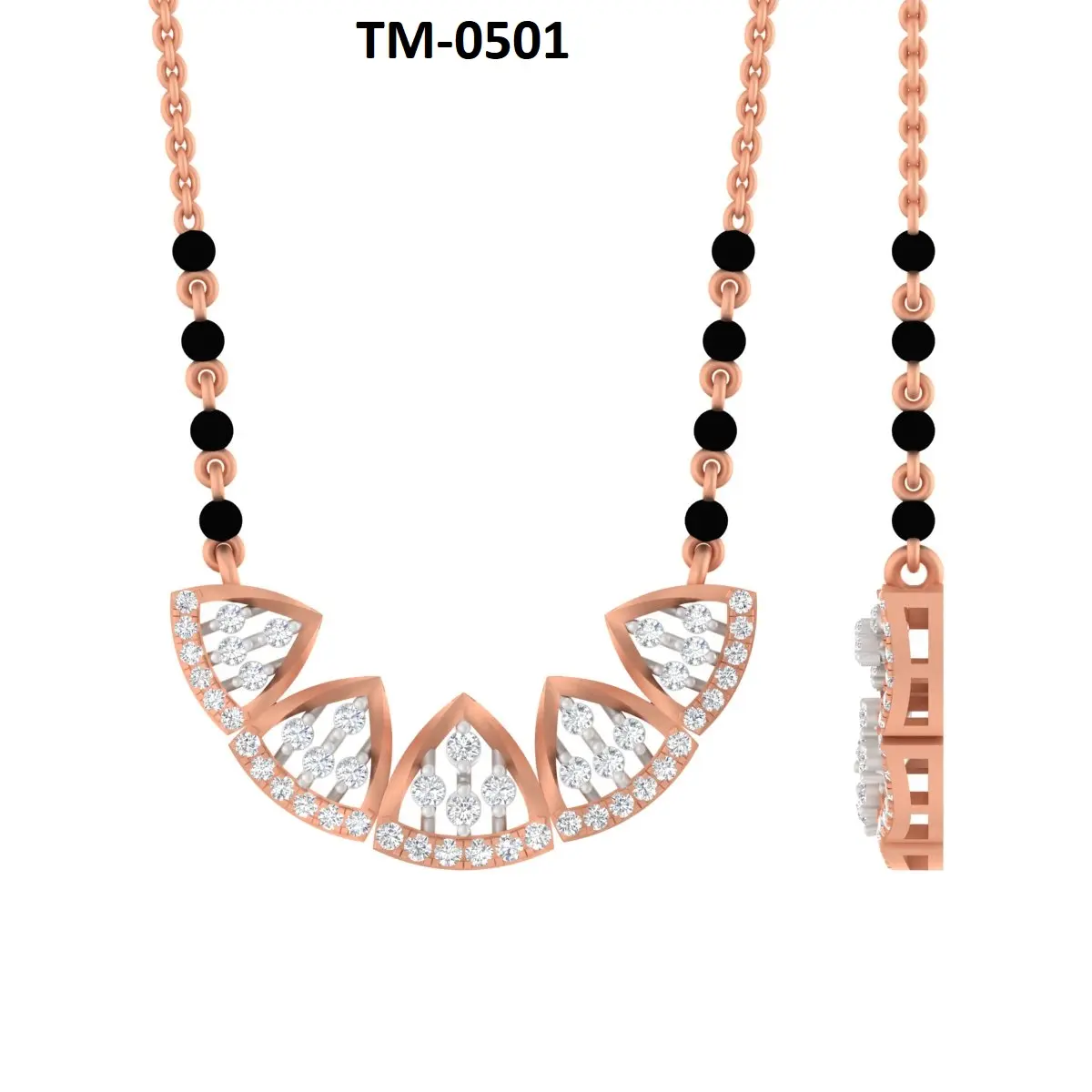Round Diamond Mangalsutra