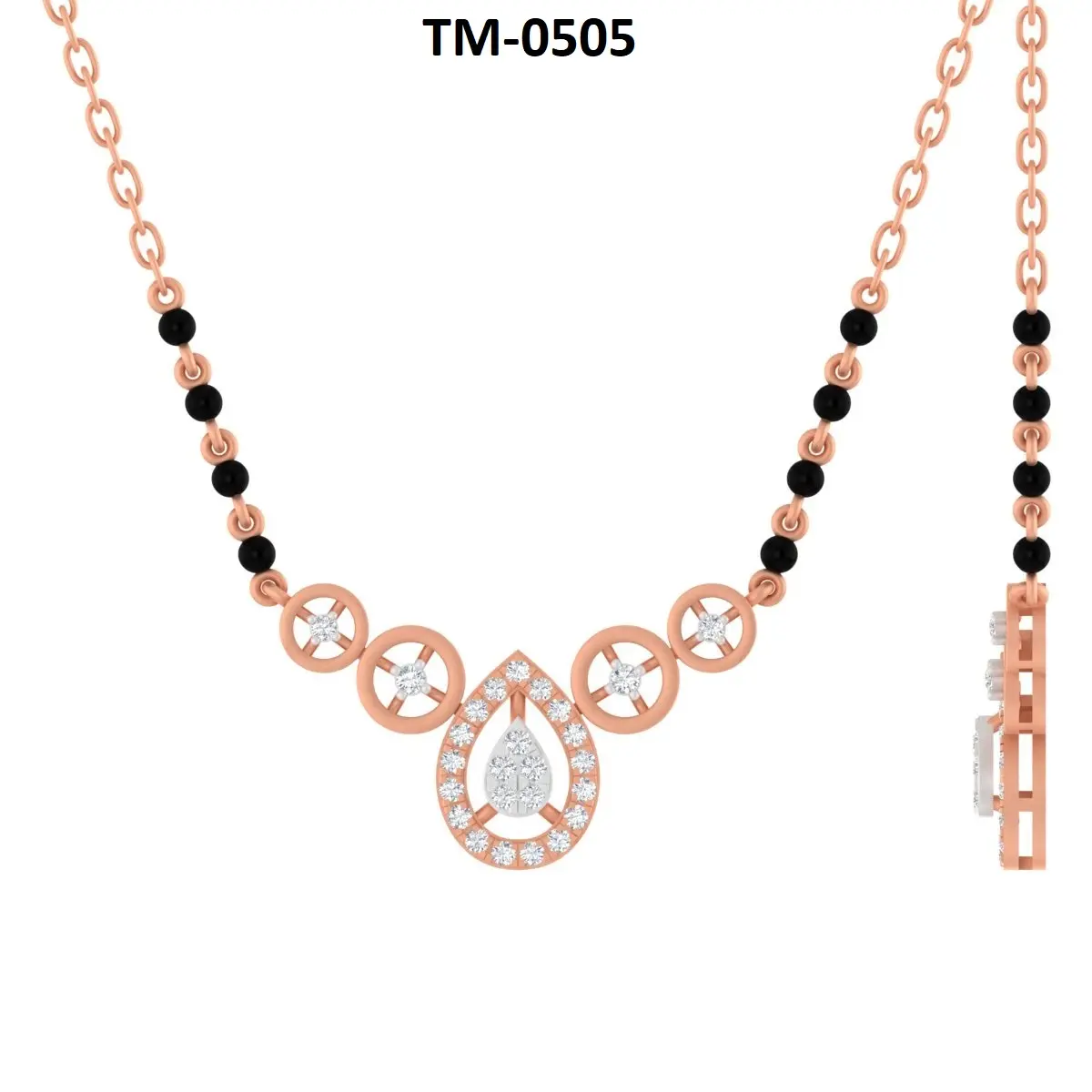 Round Diamond Mangalsutra 