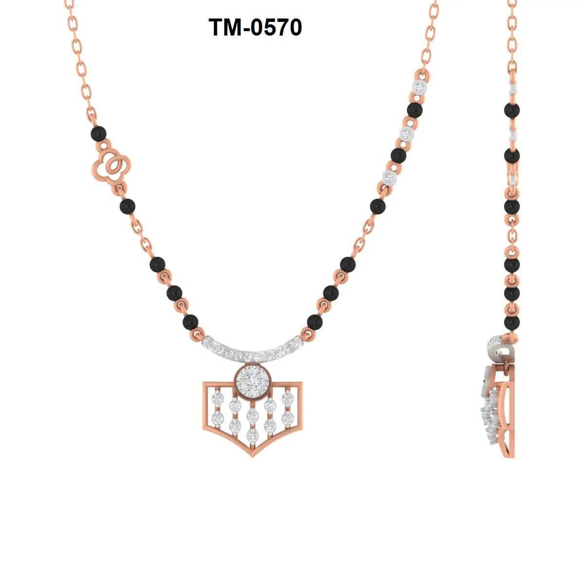 Round Diamond Mangalsutra 