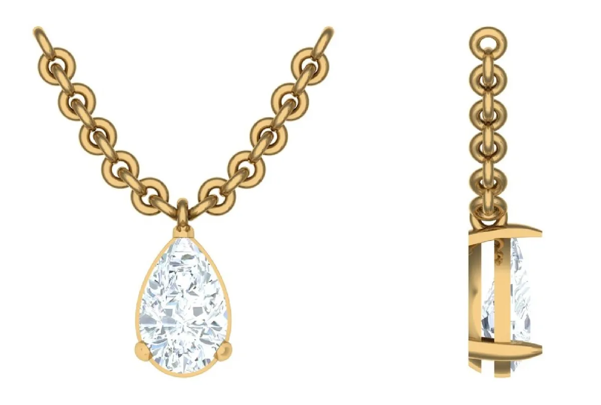 Pear Diamond Solitaire Ring 