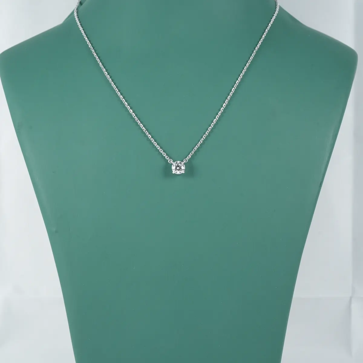 Round Diamond Solitaire Necklace 
