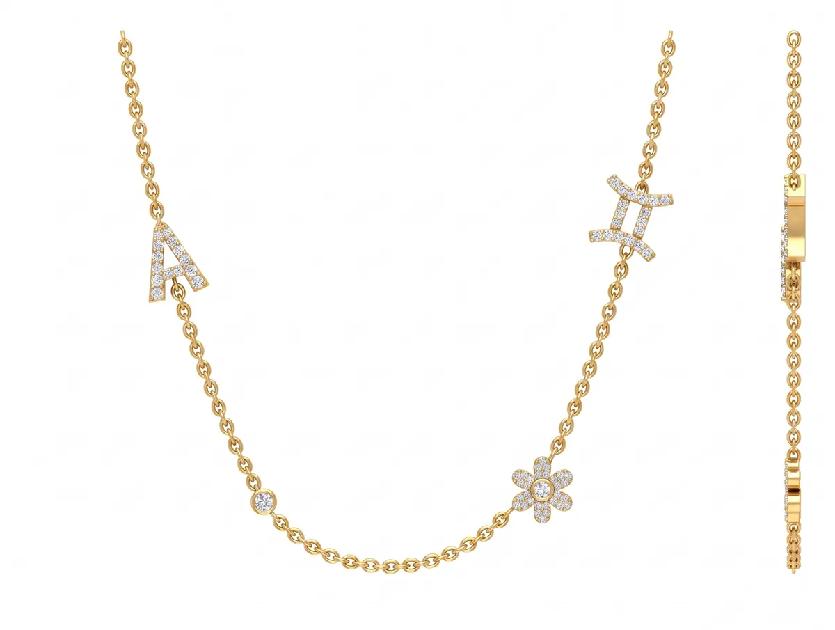 Round Diamond Necklace 