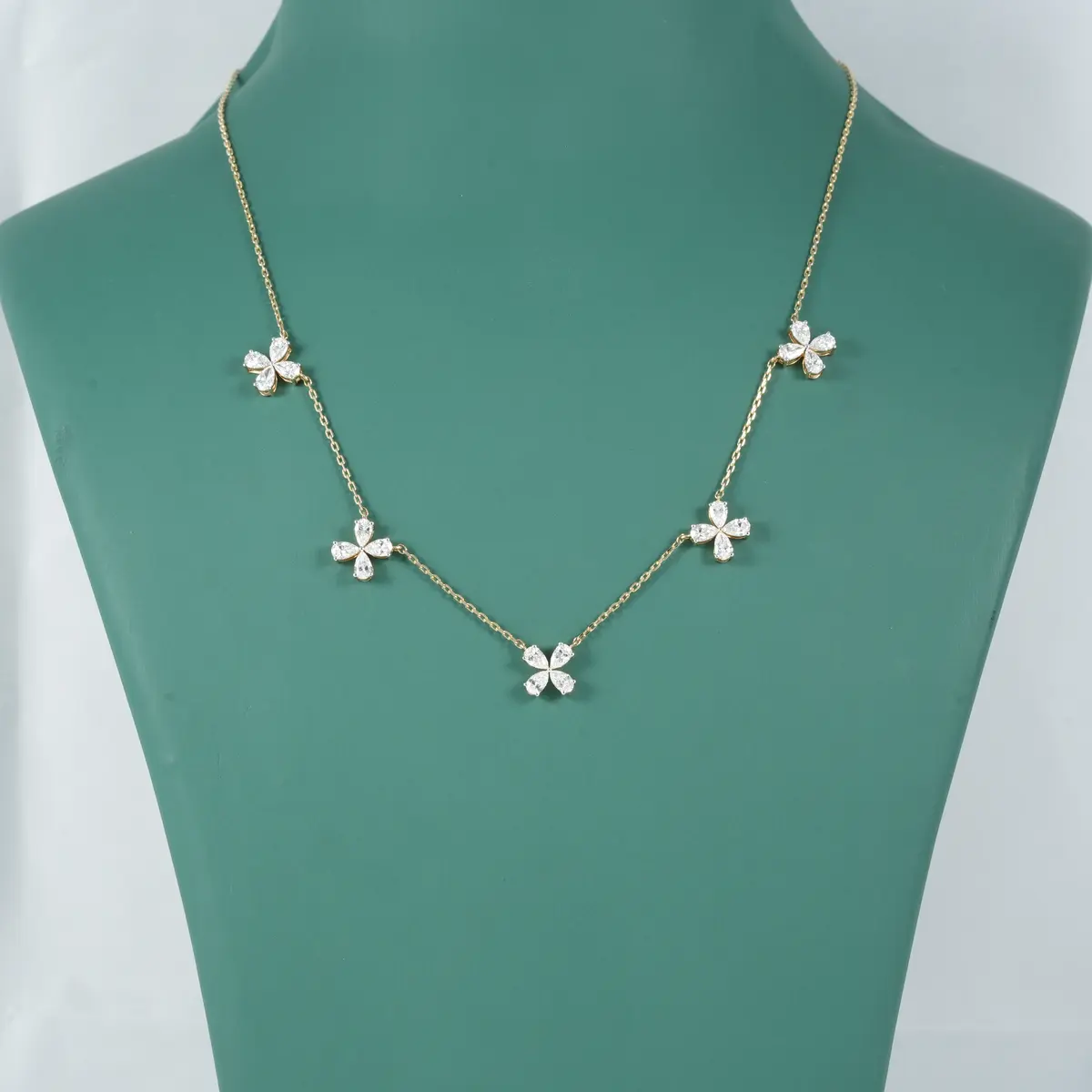Pear Diamond Fashion Necklace 