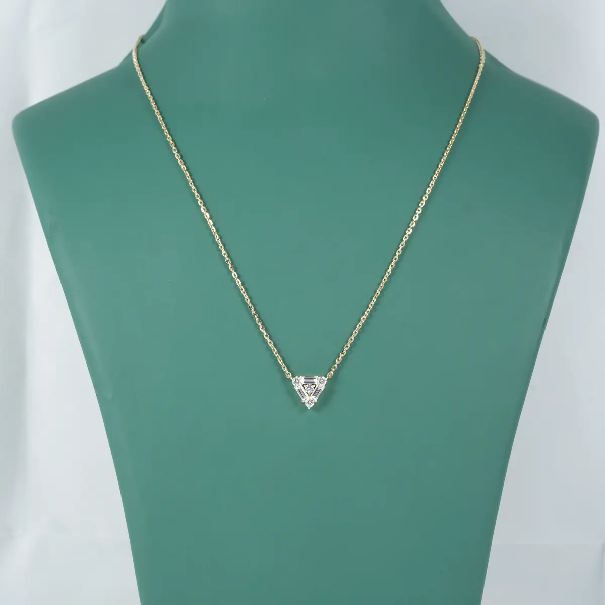 Baguette & Round Diamond Fashion Necklace 
