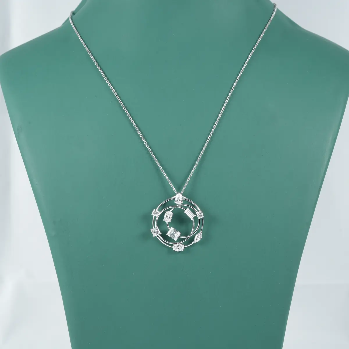 2.50 CTW Fancy Diamond Necklace 