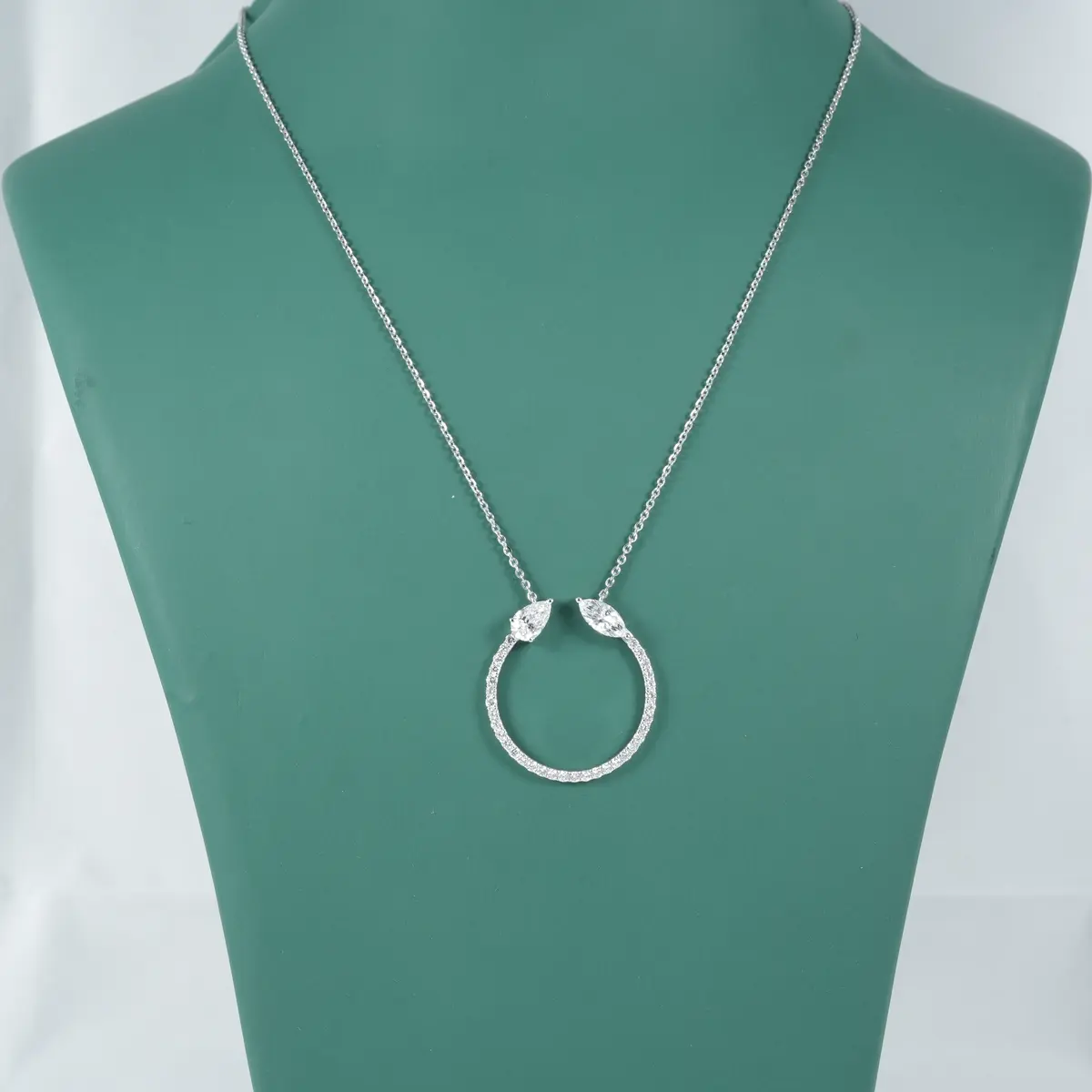 Marquise & Round Diamond Fashion Necklace