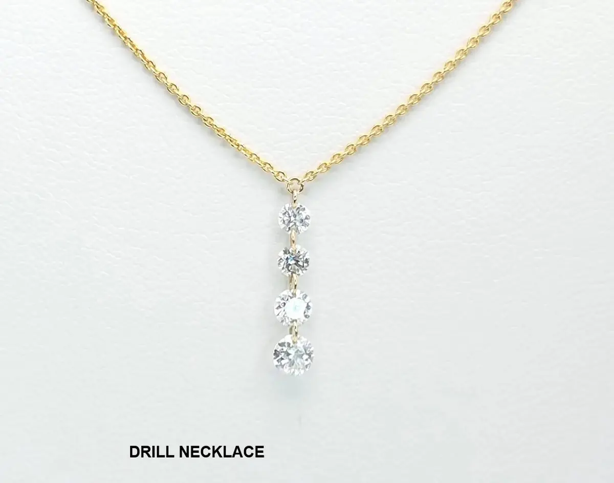 Round Drill Diamond Necklace