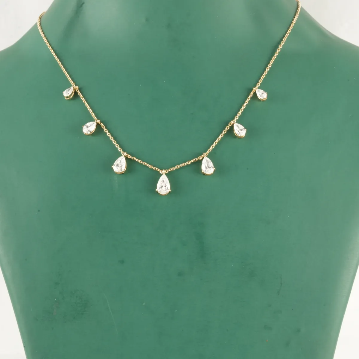 Pear Diamond Fashion Necklace 