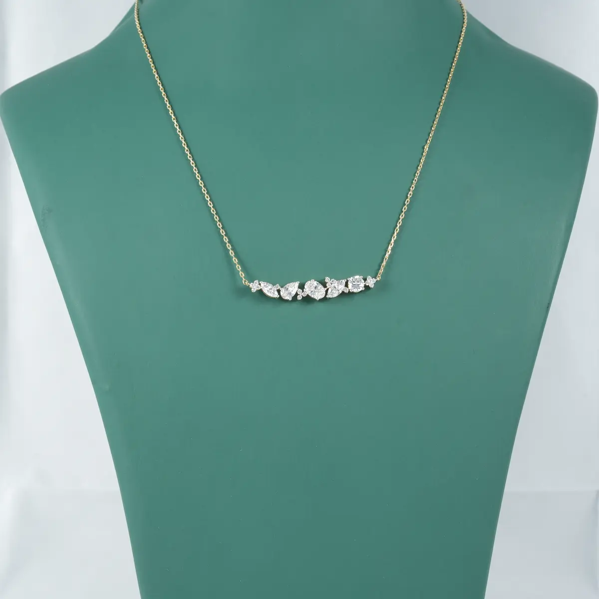 Marquise, Oval, Pear & Round Diamond Fashion Necklace 
