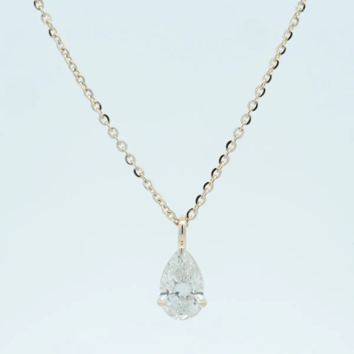 Pear Diamond Solitaire Necklace 