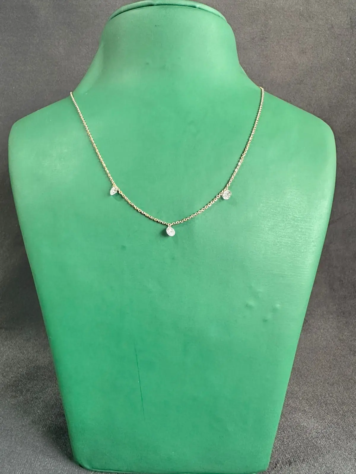 Round Drill Diamond Necklace 
