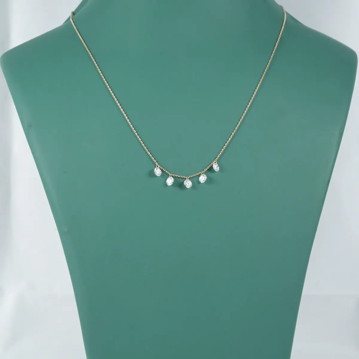 Round Drill Diamond Necklace 